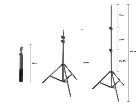 Alogy Statyw do lampy fotograficznej / aparatu / telefonu Alogy 1/4 cala Alogy Statyw do lampy fotograficznej / aparatu / telefonu Alogy 1/4 cala