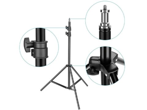 Alogy Statyw do lampy fotograficznej / aparatu / telefonu Alogy 1/4 cala Alogy Statyw do lampy fotograficznej / aparatu / telefonu Alogy 1/4 cala
