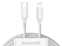 Baseus 2x Kabel 1.5m Baseus przewód USB-C Type C do Lightning PD 20W White