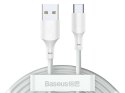 Baseus Kabel 1.5m przewód x2 Baseus USB - USB-C Type C PD QC AFC 40W 5A White