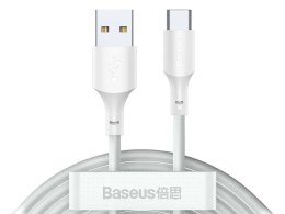 Baseus Kabel 1.5m przewód x2 Baseus USB - USB-C Type C PD QC AFC 40W 5A White