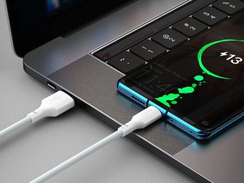 Baseus Kabel 1.5m przewód x2 Baseus USB - USB-C Type C PD QC AFC 40W 5A White Baseus Kabel 1.5m przewód x2 Baseus USB - USB-C Type C PD QC AFC 40W 5A White