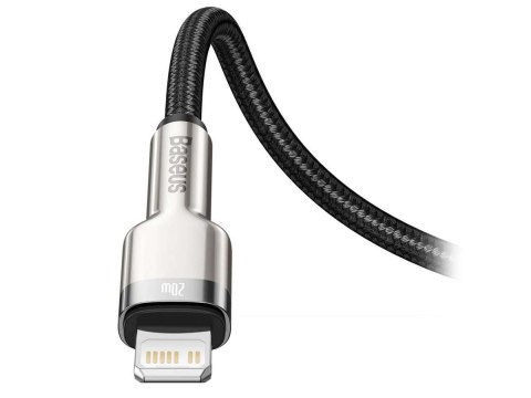 Baseus Kabel 1m Baseus Metal przewód USB-C Type C na Lightning PD 20W Black Baseus Kabel 1m Baseus Metal przewód USB-C Type C na Lightning PD 20W Black