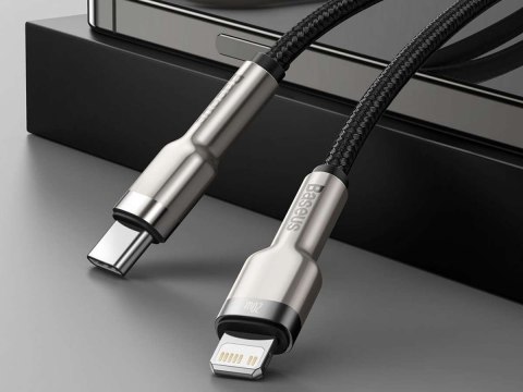 Baseus Kabel 1m Baseus Metal przewód USB-C Type C na Lightning PD 20W Black Baseus Kabel 1m Baseus Metal przewód USB-C Type C na Lightning PD 20W Black