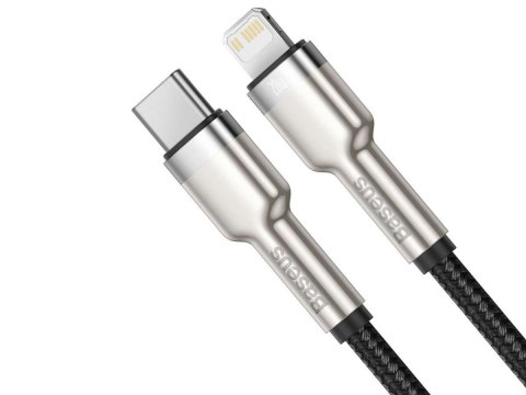 Baseus Kabel 2m Baseus Metal przewód USB-C Type C na Lightning PD 20W Black Baseus Kabel 2m Baseus Metal przewód USB-C Type C na Lightning PD 20W Black
