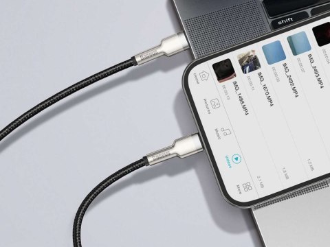 Baseus Kabel 2m Baseus Metal przewód USB-C Type C na Lightning PD 20W Black Baseus Kabel 2m Baseus Metal przewód USB-C Type C na Lightning PD 20W Black