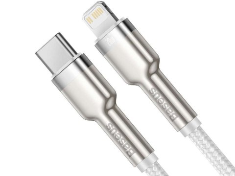 Baseus Kabel przewód Baseus Metal USB-C Type C na Lightning PD 20W 1m White Baseus Kabel przewód Baseus Metal USB-C Type C na Lightning PD 20W 1m White