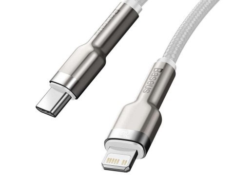 Baseus Kabel przewód Baseus Metal USB-C Type C na Lightning PD 20W 1m White Baseus Kabel przewód Baseus Metal USB-C Type C na Lightning PD 20W 1m White