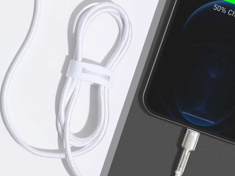 Baseus Kabel przewód Baseus Metal USB-C Type C na Lightning PD 20W 1m White Baseus Kabel przewód Baseus Metal USB-C Type C na Lightning PD 20W 1m White