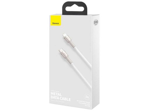Baseus Kabel przewód Baseus Metal USB-C Type C na Lightning PD 20W 1m White Baseus Kabel przewód Baseus Metal USB-C Type C na Lightning PD 20W 1m White