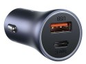 Baseus Ładowarka samochodowa Baseus USB+ USB-C QC3.0 PD 40W Grey