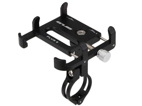 GUB Uchwyt rowerowy motocyklowy GUB Plus 6 na telefon smartfon aluminiowy czarny GUB Uchwyt rowerowy motocyklowy GUB Plus 6 na telefon smartfon aluminiowy czarny