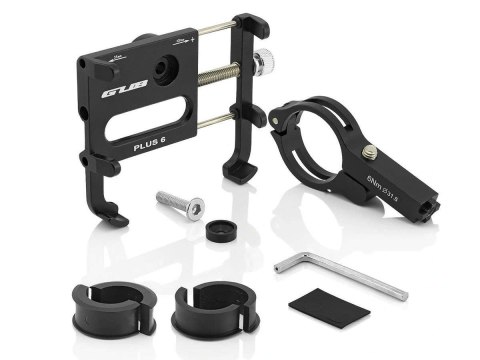 GUB Uchwyt rowerowy motocyklowy GUB Plus 6 na telefon smartfon aluminiowy czarny GUB Uchwyt rowerowy motocyklowy GUB Plus 6 na telefon smartfon aluminiowy czarny