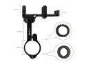 GUB Uchwyt rowerowy motocyklowy GUB Plus 6 na telefon smartfon aluminiowy czarny