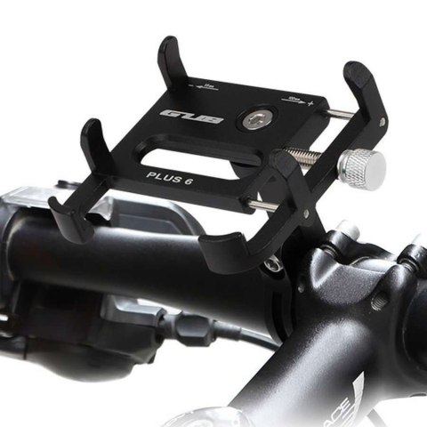 GUB Uchwyt rowerowy motocyklowy GUB Plus 6 na telefon smartfon aluminiowy czarny GUB Uchwyt rowerowy motocyklowy GUB Plus 6 na telefon smartfon aluminiowy czarny