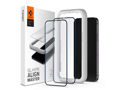 Spigen Szkło Spigen x2 ALM Glas.tR FC do Apple iPhone 12/ 12 Pro 6.1 Black Spigen Szkło Spigen x2 ALM Glas.tR FC do Apple iPhone 12/ 12 Pro 6.1 Black