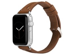 Alogy Pasek Leather Strap Alogy skóra do Apple Watch 42/44/45/46/49mm Brązowy