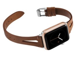 Alogy Pasek Leather Strap Alogy skóra do Apple Watch 42/44/45/46/49mm Brązowy