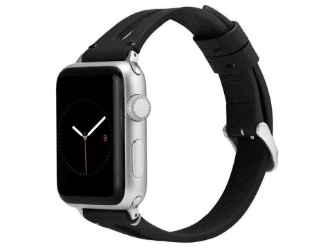 Alogy Pasek Leather Strap Alogy skóra do Apple Watch 42/44/45/49mm Czarny Alogy Pasek Leather Strap Alogy skóra do Apple Watch 42/44/45/49mm Czarny