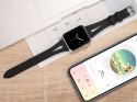 Alogy Pasek Leather Strap Alogy skóra do Apple Watch 42/44/45/49mm Czarny