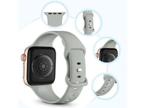 Alogy Sportowy pasek Alogy gumowy do Apple Watch 42/44/45/49mm Szary Alogy Sportowy pasek Alogy gumowy do Apple Watch 42/44/45/49mm Szary