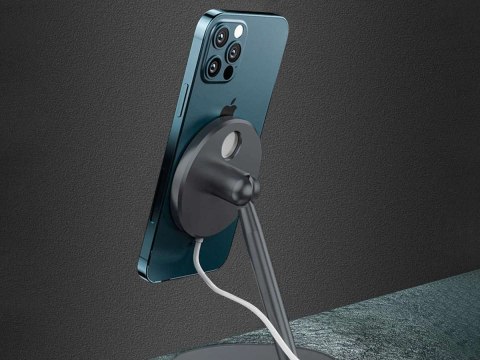 Alogy Uchwyt stojak do ładowarki Qi MagSafe na biurko Alogy do iPhone 12 Szary Alogy Uchwyt stojak do ładowarki Qi MagSafe na biurko Alogy do iPhone 12 Szary