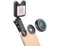 Apexel Apexel APL-3663FL Obiektyw 0.36X Wide Angle 15X Makro +Lampka LED black