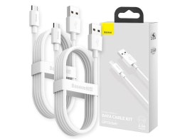 Baseus Kabel 1.5m Baseus przewód x2 USB - micro USB 2.1A White