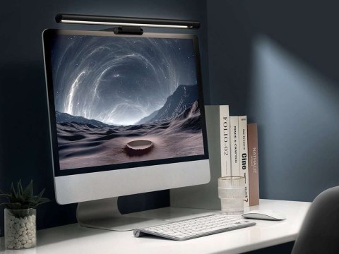 Baseus Regulowana lampa LED na monitor komputera Baseus I-Wok Pro z klipsem Czarna Baseus Regulowana lampa LED na monitor komputera Baseus I-Wok Pro z klipsem Czarna