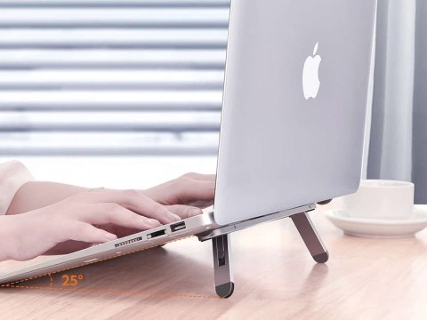 Oatsbasf Stojak uchwyt Oatsbasf mini podstawka pod laptopa notebooka Srebrny Oatsbasf Stojak uchwyt Oatsbasf mini podstawka pod laptopa notebooka Srebrny