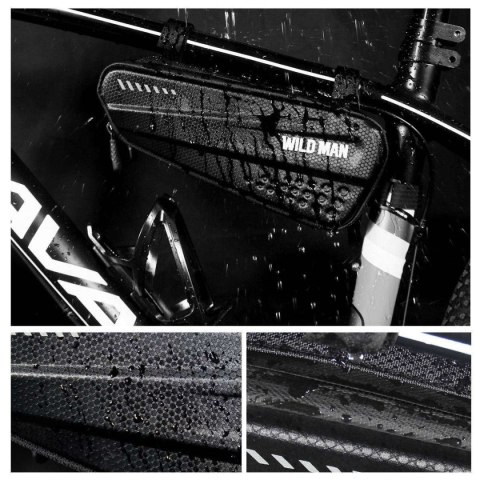 Wildman Etui torba sakwa na rower uchwyt rowerowy Wildman Bag ES4 1,2l Czarny Wildman Etui torba sakwa na rower uchwyt rowerowy Wildman Bag ES4 1,2l Czarny