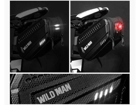 Wildman Etui torba sakwa na rower uchwyt rowerowy Wildman Bag ES7 1,2l Czarny Wildman Etui torba sakwa na rower uchwyt rowerowy Wildman Bag ES7 1,2l Czarny