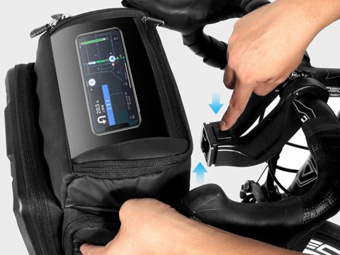 Wildman Etui torba sakwa na rower uchwyt rowerowy Wildman Bag GS6 4l 7 cali Czarny Wildman Etui torba sakwa na rower uchwyt rowerowy Wildman Bag GS6 4l 7 cali Czarny