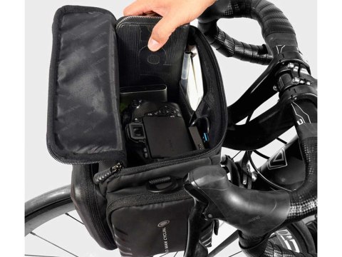 Wildman Etui torba sakwa na rower uchwyt rowerowy Wildman Bag GS6 4l 7 cali Czarny Wildman Etui torba sakwa na rower uchwyt rowerowy Wildman Bag GS6 4l 7 cali Czarny