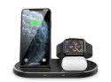 Tech-Protect Bezprzewodowa ładowarka indukcyjna Qi 3w1 W55 do iPhone/AirPods/Watch Black