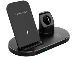 Tech-Protect Bezprzewodowa ładowarka indukcyjna Qi 3w1 W55 do iPhone/AirPods/Watch Black