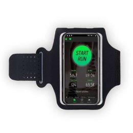4kom.pl Etui do biegania Sport ArmBand wodoodporna opaska na ramię do telefonu 6.5 cali Czarna