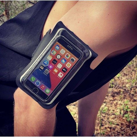 4kom.pl Etui do biegania Sport ArmBand wodoodporna opaska na ramię do telefonu 6.5 cali Czarna 4kom.pl Etui do biegania Sport ArmBand wodoodporna opaska na ramię do telefonu 6.5 cali Czarna