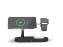 4kom.pl Ładowarka bezprzewodowa indukcyjna Qi MagSafe 3w1 do iPhone/AirPods/Watch Black