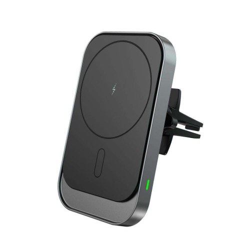 4kom.pl Magnetyczny uchwyt samochodowy MagSafe CW19 z ładowarką Qi Black 4kom.pl Magnetyczny uchwyt samochodowy MagSafe CW19 z ładowarką Qi Black