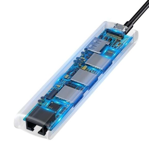 Baseus Adapter HUB 6w1 Baseus USB-C na 3x USB 3.0 + HDMI + RJ45 + USB-C PD Baseus Adapter HUB 6w1 Baseus USB-C na 3x USB 3.0 + HDMI + RJ45 + USB-C PD