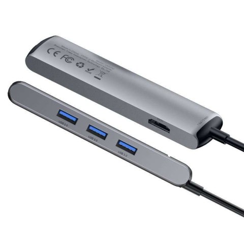 Baseus Adapter HUB 6w1 Baseus USB-C na 3x USB 3.0 + HDMI + RJ45 + USB-C PD Baseus Adapter HUB 6w1 Baseus USB-C na 3x USB 3.0 + HDMI + RJ45 + USB-C PD