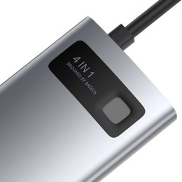 Baseus Hub 4w1 Baseus Metal Gleam Series, USB-C do USB 3.0 + USB 2.0 + HDMI + USB-C PD