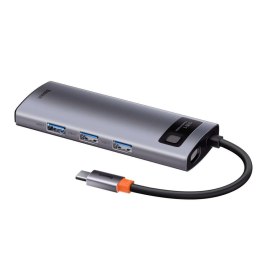 Baseus Hub 5w1 Baseus Metal Gleam Series, USB-C do 3x USB 3.0 + HDMI + USB-C PD