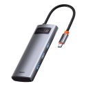 Baseus Hub 5w1 Baseus Metal Gleam Series, USB-C do 3x USB 3.0 + HDMI + USB-C PD