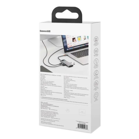 Baseus Hub 5w1 Baseus Metal Gleam Series, USB-C do 3x USB 3.0 + HDMI + USB-C PD Baseus Hub 5w1 Baseus Metal Gleam Series, USB-C do 3x USB 3.0 + HDMI + USB-C PD