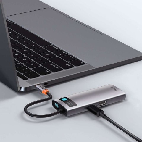 Baseus Hub 5w1 Baseus Metal Gleam Series, USB-C do 3x USB 3.0 + HDMI + USB-C PD Baseus Hub 5w1 Baseus Metal Gleam Series, USB-C do 3x USB 3.0 + HDMI + USB-C PD