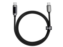 Baseus Kabel 1m Baseus przewód USB-C Type C z miernikiem prądu PD 5A 100W Black