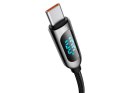 Baseus Kabel 1m Baseus przewód USB-C Type C z miernikiem prądu PD 5A 100W Black