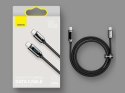 Baseus Kabel 1m Baseus przewód USB-C Type C z miernikiem prądu PD 5A 100W Black
